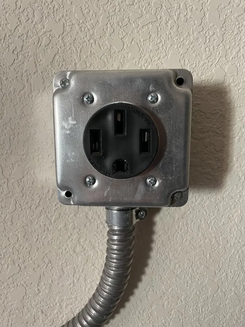 NEMA 14-50 outlet installed for Electrical Panel Upgrade in Wylie